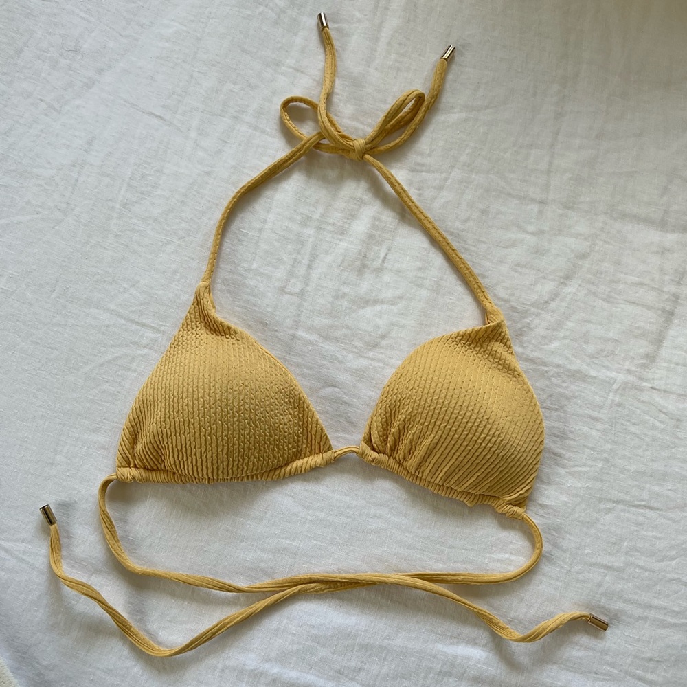 Monday Swimwear Palma top in Butterscotch Crinkle